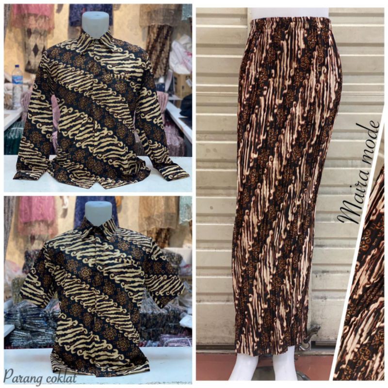 Batik Couple  Kemeja Batik  Rok Plisket (part 1) terbaru // Atasan Kebaya Mewah // Atasan Batik Mewah