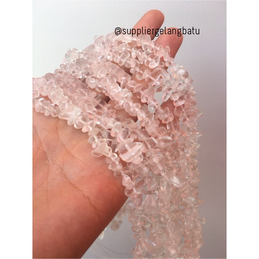 kerikil Batu alam white quartz kuarsa putih 1cm kilap aksesoris craft bahan supplier grosir fashion