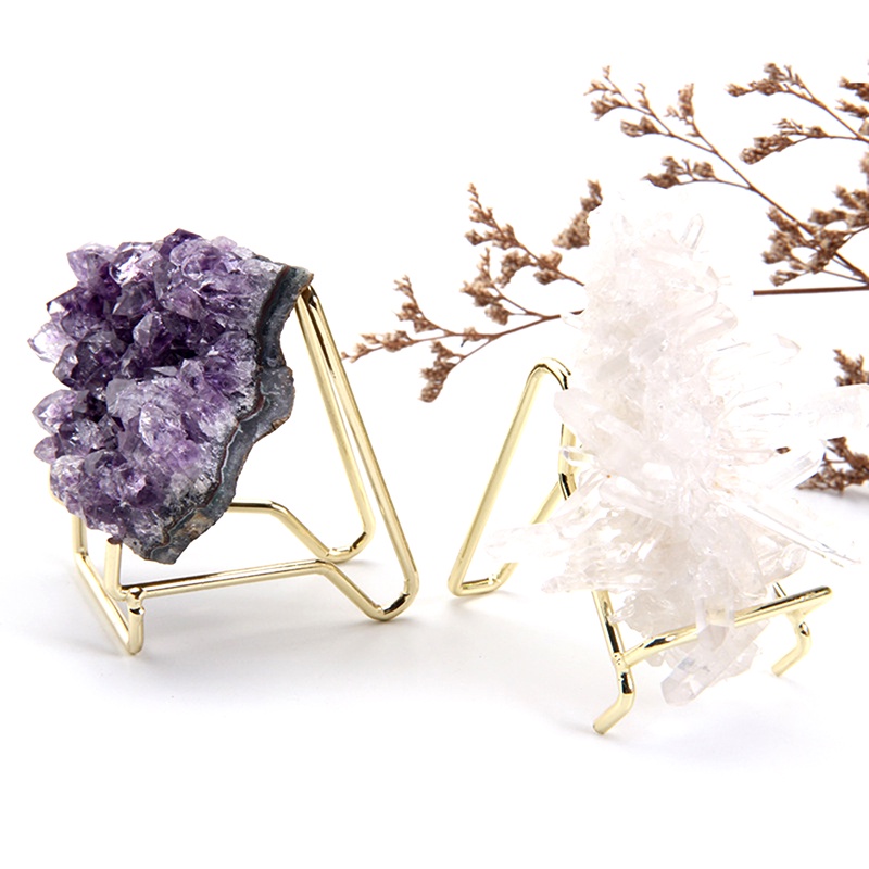 &lt; E2id &amp; &gt; Stand Display Foto Antik Bahan Alloy Hias Kristal Agate