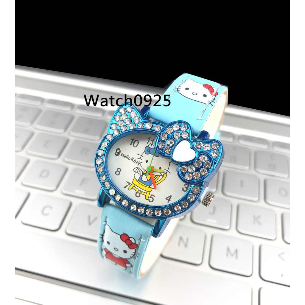 HELLO KITTY JAM TANGAN KULIT FASHION MURAH IMPOR HARGA GROSIR  JAM TANGAN MURAH CEWEK WATCH A22