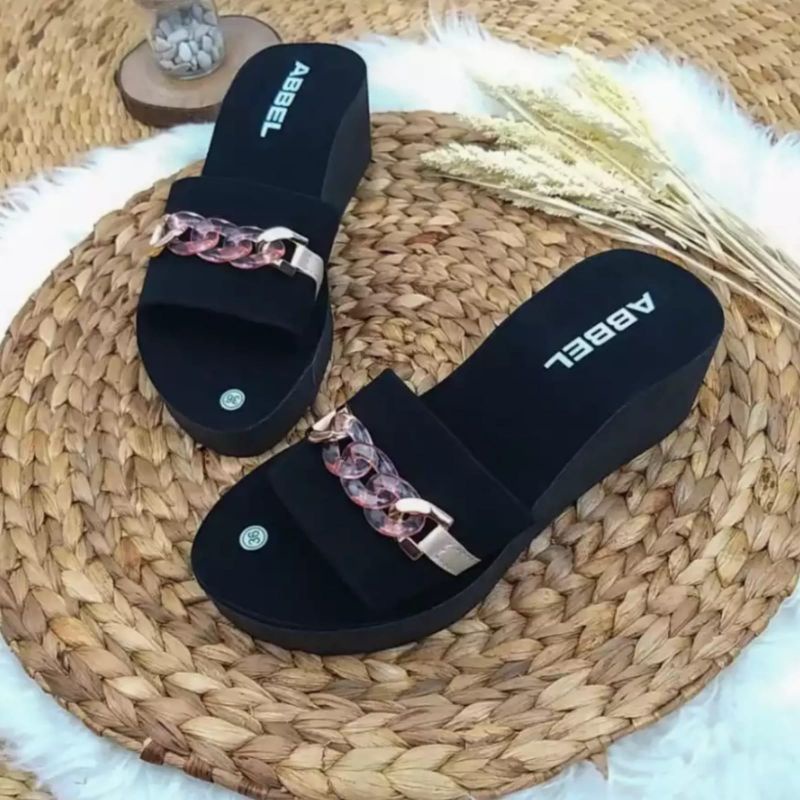 Sandal WEDGES Selop Rantai Gue-ss