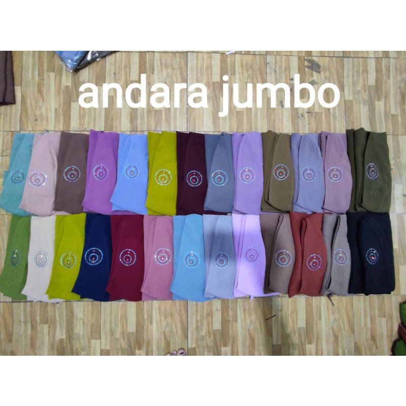 Kerudung/khimar/hijab “ANDARA ” Jumbo Lancip BINTANG 2 layer ORIGINAL THEWA-2
