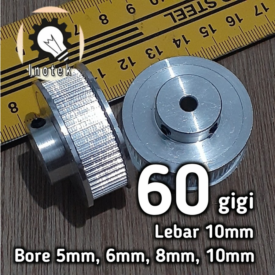 GT2 Pulley 2GT 60 Teeth Bore 5mm 6mm 8mm 10mm 12mm Width 10mm