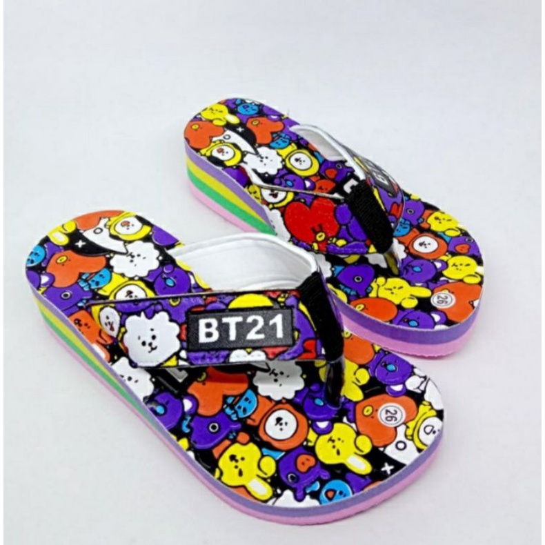 Arkn-SandaL Anak Wedges  BT21 Terbaru