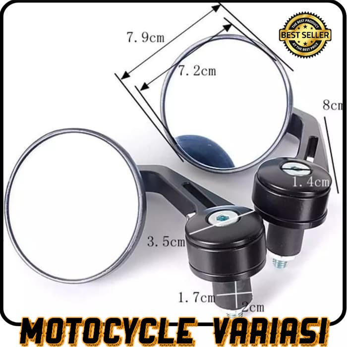 Spion jalu bar end bulat retro nmax aerox vespa vario mio universal