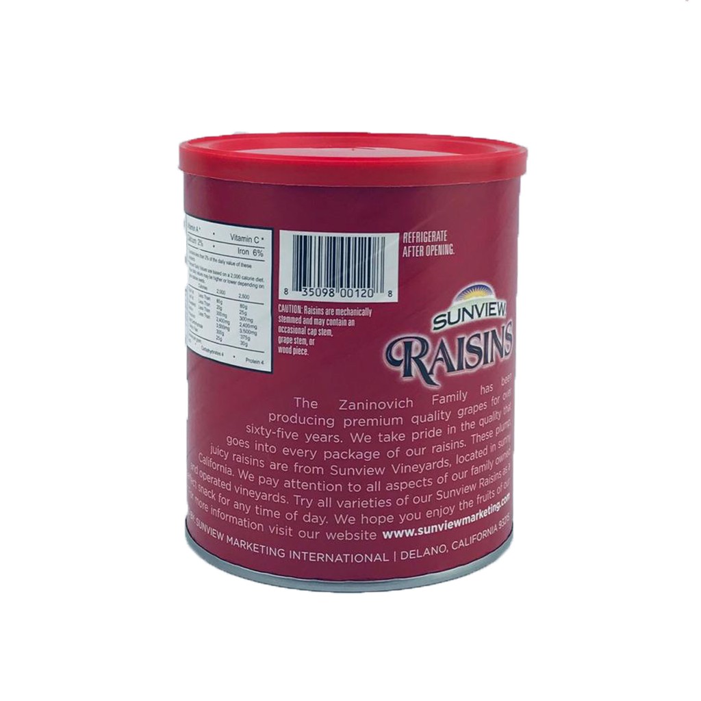 Sunview Raisins / Red Seedless / Grapes / Manisan / 425g