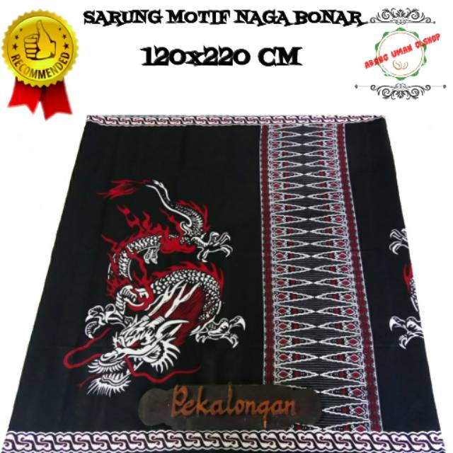Sarung Batik Mahda Santri Gunungan Motif Naga Bonar