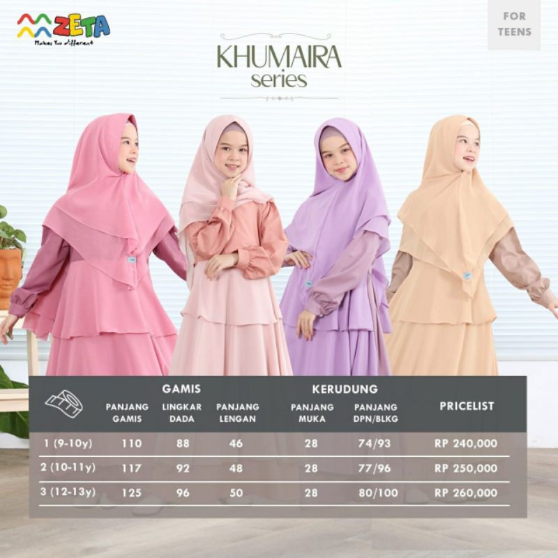 Zeta Outfit | Gamis Anak Dan Remana Syari Murah | Gamis Khumaira Series