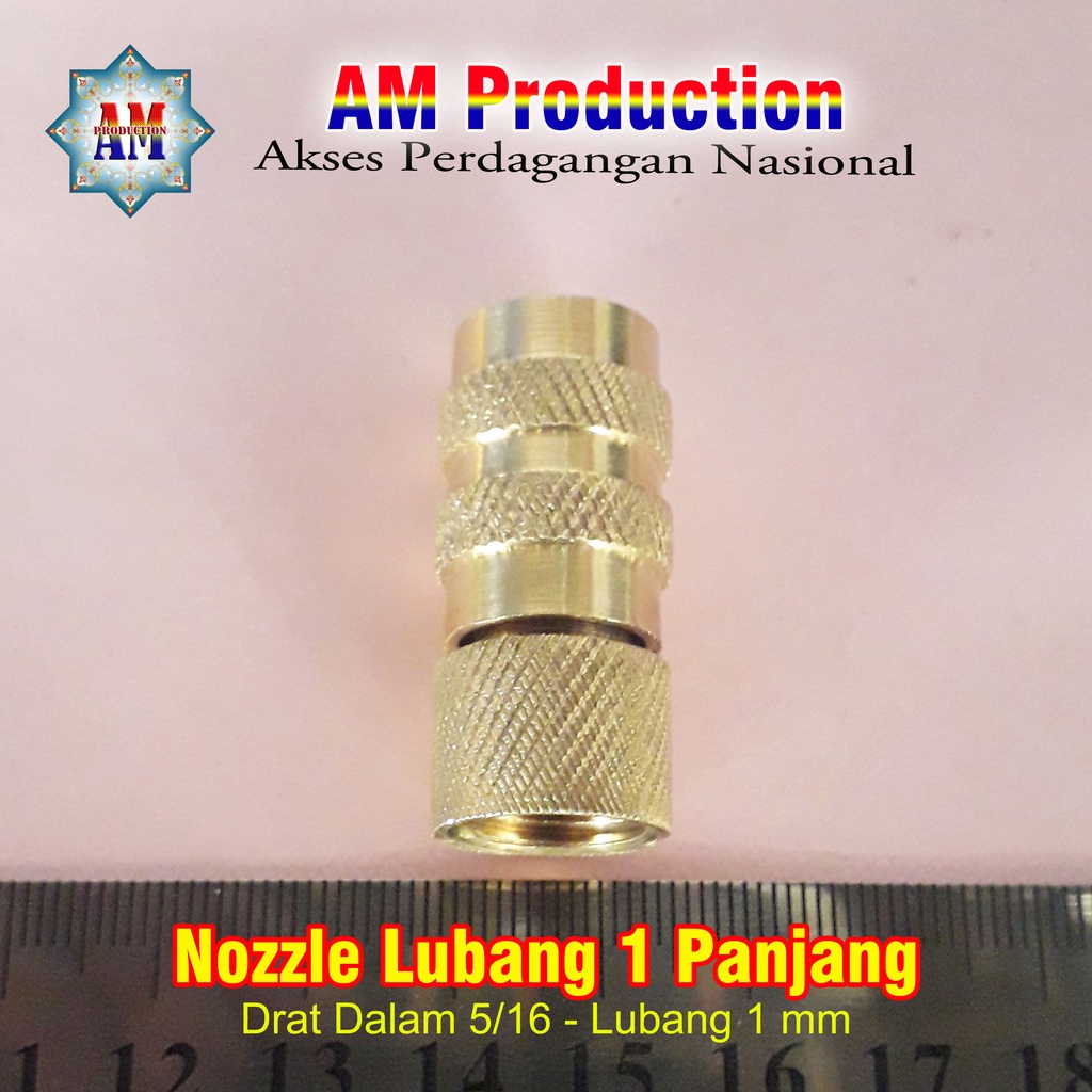 Nozzle Lubang 1 Panjang, Nozzle 1 Lubang, Spuyer  1 Lubang, Alat Semprot Pertanian, Spuyer  L1, Nozz
