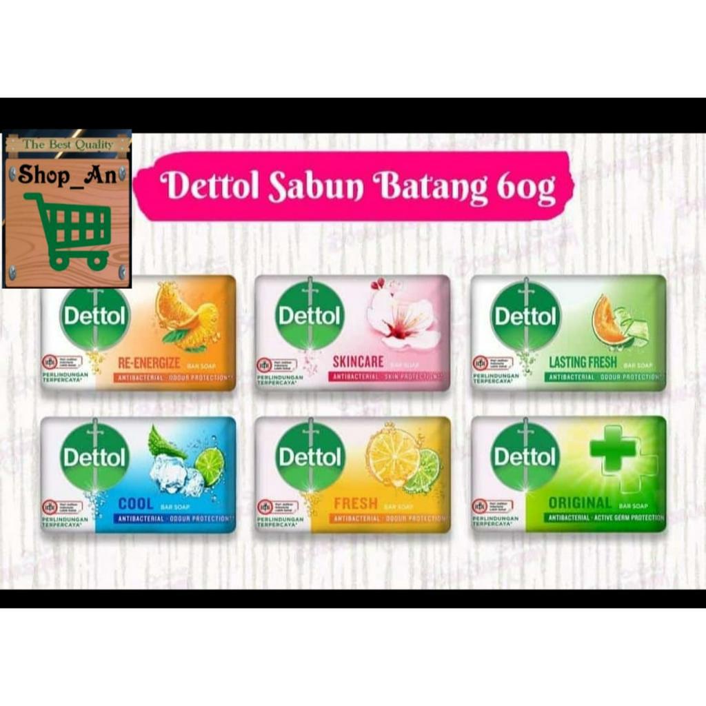 Dettol //  Dettol Sabun batang // Kemasan 60gr