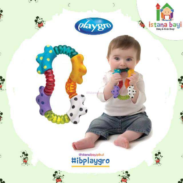 Playgro Click &amp; Twist Rattle - Mainan bayi