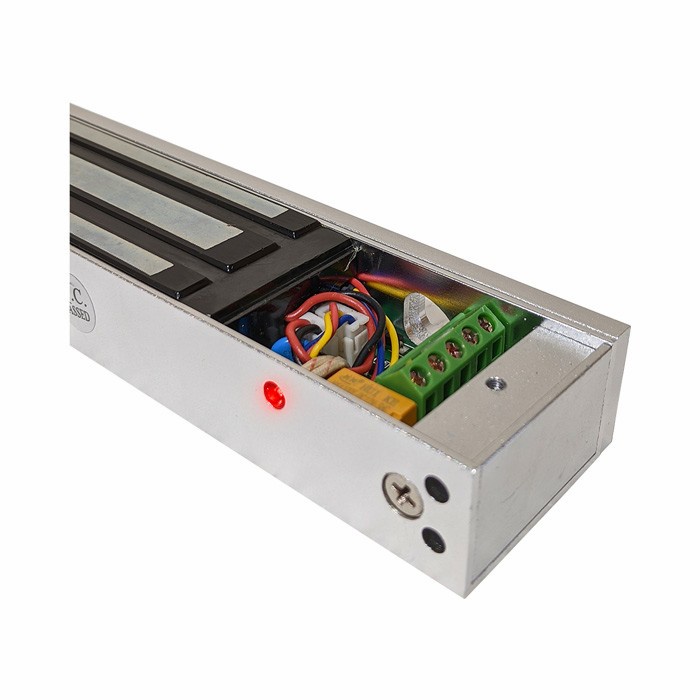 Magnetic Lock Akses Kontrol 280Kg 600Lbs with LED, ZL Bracket Komplit