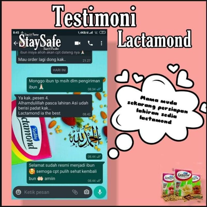 LACTAMOND SUSU  PELANCAR ASI BOOSTER ASI KACANG ALMOND