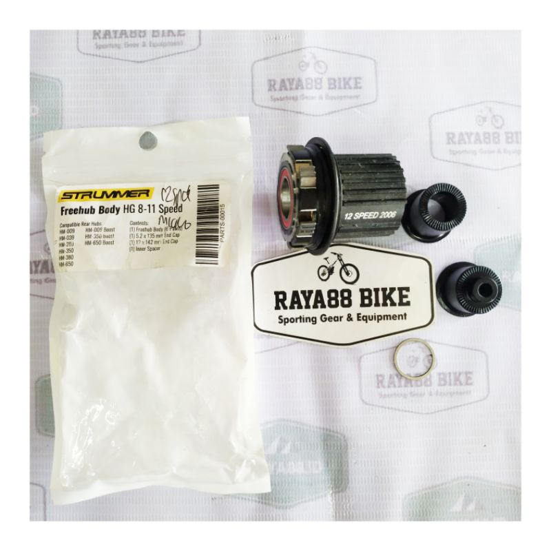 FREE HUB BODY RUMAH SPROCKET HUB STRUMMER 12 SPEED MICROSPLINE SHIMANO