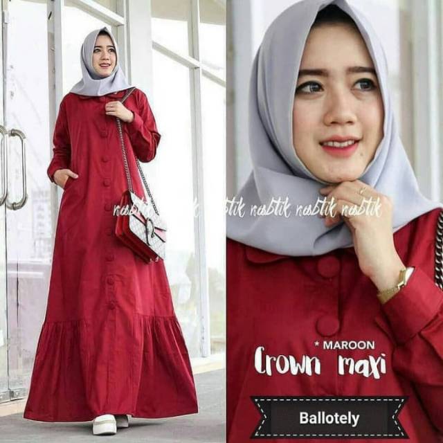 Baju Gamis syari wanita Baju Syari polos Baju Syari Terbaru cm3