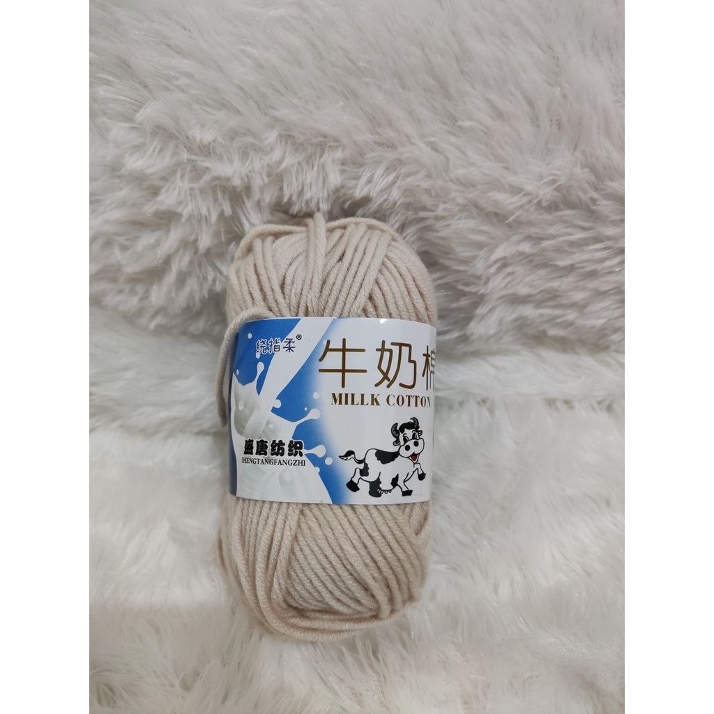 Sale Benang rajut katun impor big ply/5ply milk cotton yarn crochet yarn