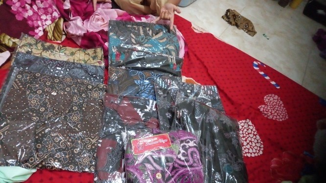 Kemeja Batik Pria Modern Lengan Panjang Size M L Xl Xxl Bswart Batik Hrb026 Kenongo Hem Panjang Padi