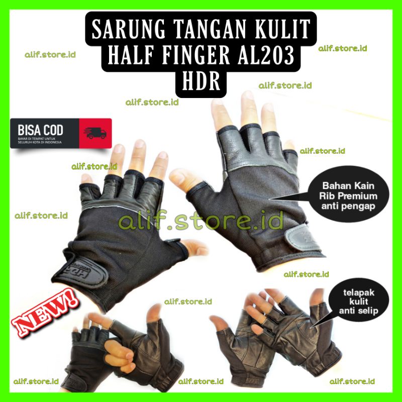 Sarung tangan kulit mtb Glove gym gowes sepeda motor riding berkendara terlaris