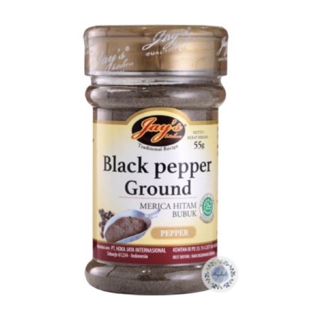 

Jay's Kitchen Black Pepper Ground / Merica Hitam Bubuk 55gr