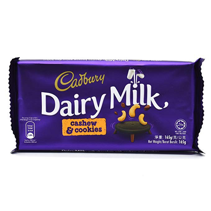 

Coklat Cadburry 165gram Cashew Cookies