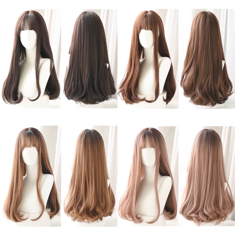 7006 full wig korean long STRAIGHT LURUS NATURAL 65 cm