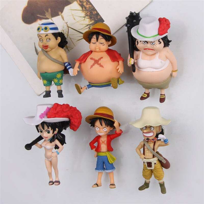 Figure One Piece set 6 Fat Body Luffy Usop