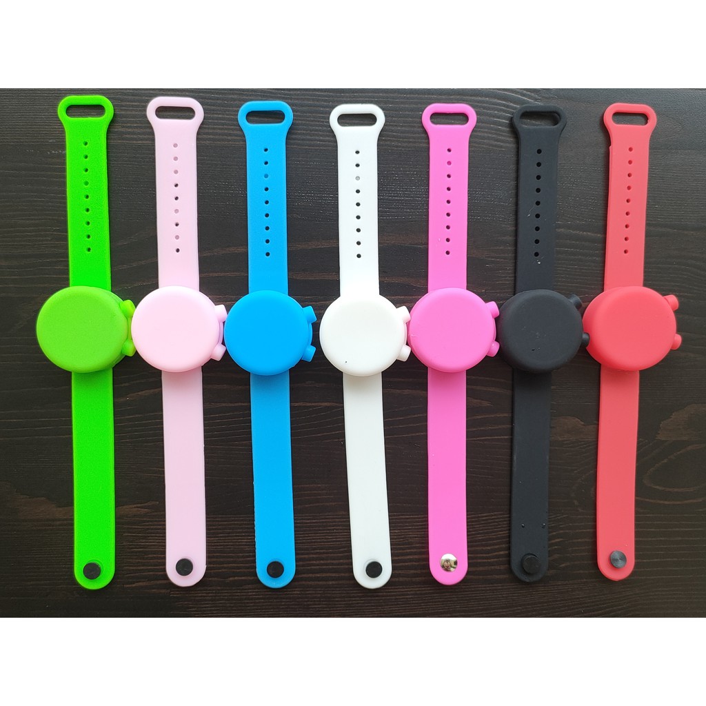 READY Jam Tangan Gelang Hand Sanitizer Polos Anak Dewasa Silicone