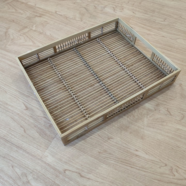 63 Keranjang Nampan Tray Bambu Kotak Persegi - 46x36x8cm