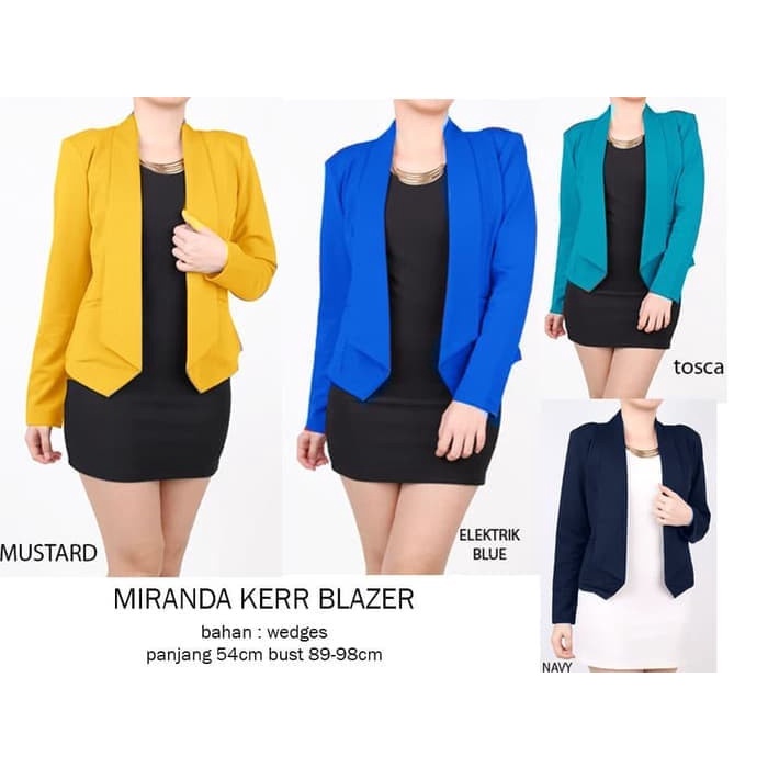 Wanita-Blazer- Blazer Lengan Panjang Polos Wanita / Blazer Hijau Biru Kuning Wanita -Blazer-Wanita.