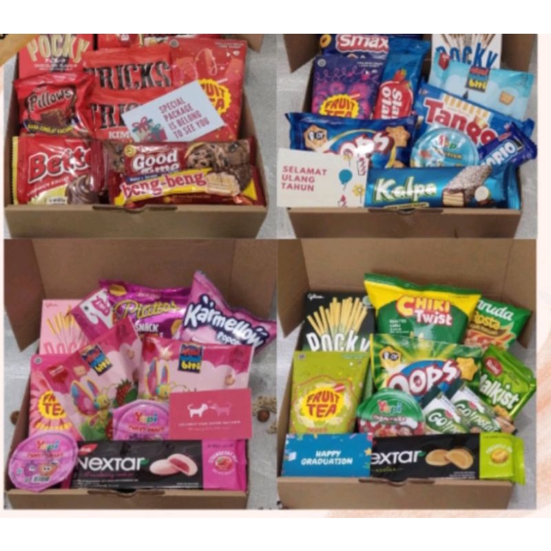

hampers snack murah/hampers HBD/happy wedding/graduation/congratulation