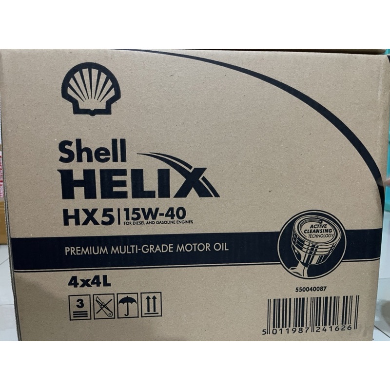 SEDUS OLI Shell Helix HX5 15W-40 isi 4L/1 Dus isi 4 galon