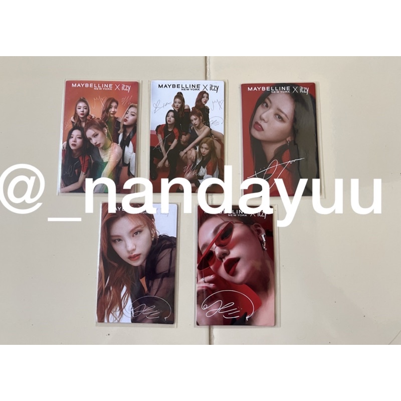 photocard itzy maybelline