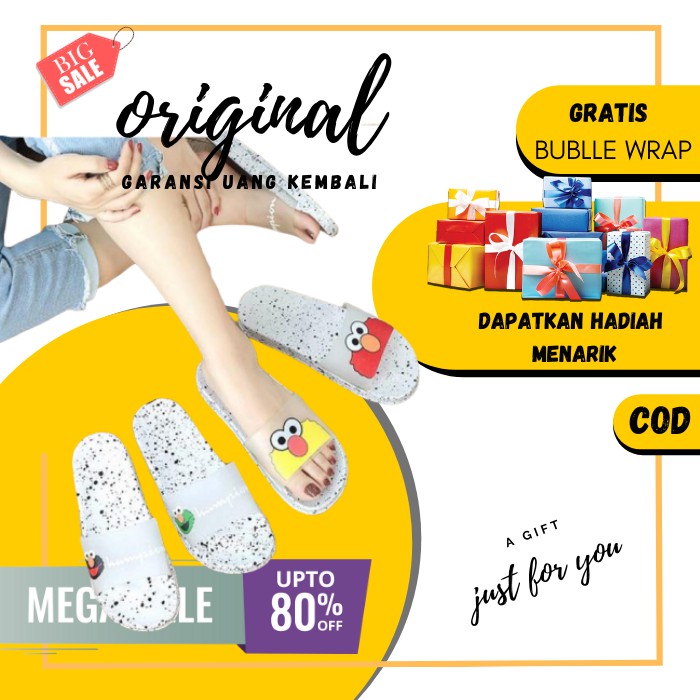  SANDAL  WANITA ELMO  IMPORT MURAH WEDGES ORIGINAL  FASHION 