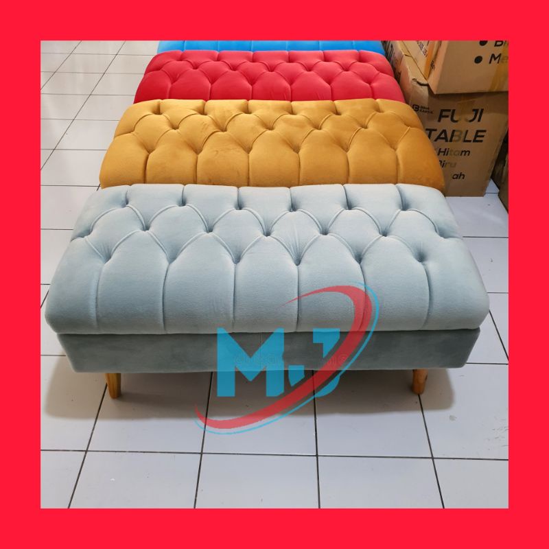 TOP SELLER - SOFA BENCH / SOFA STOOL MINIMALIS / SOFA BENCH STORAGE / SOFA MURAH 120 CM X 45 CM