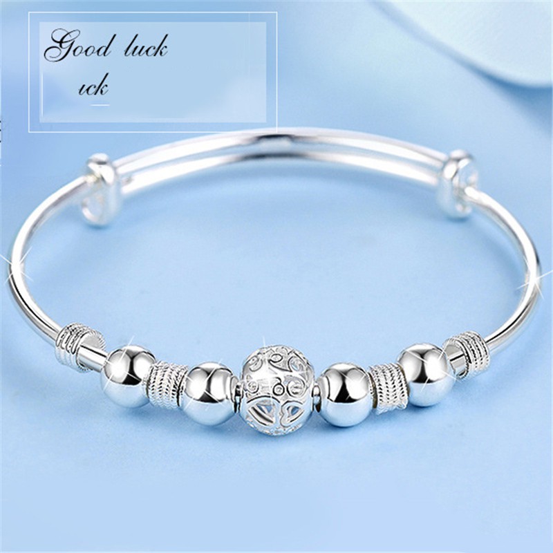 Gelang Perak Asli / Bracelet S925 / Sterling Silver /Wanita Korea Unik bracelet / Charm Gelang pria & Wanita / Gelang Couple / Gelang TitaniumA1-Q