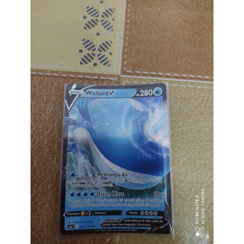 kartu pokemon Bahasa Indonesia wailord V RR