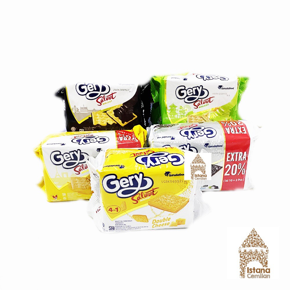 

Gery Saluut Malkist Chocolate / Coconut / Sweet Cheese / Double Cheese 105 Gram