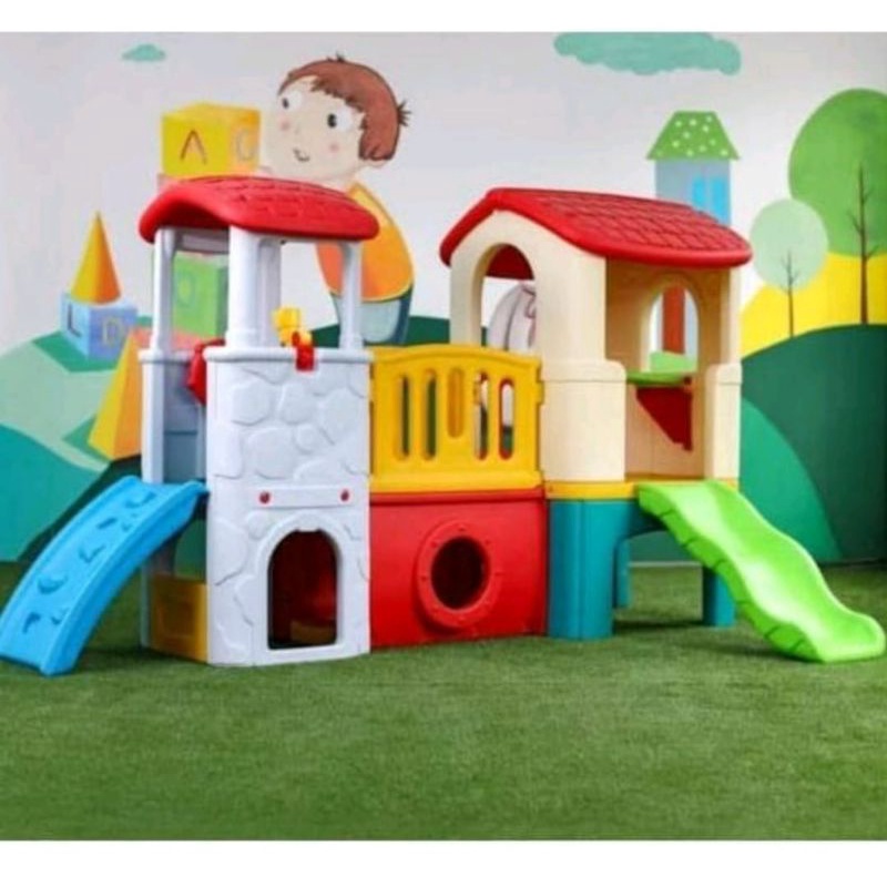 Junior Club House Climber ZK001-1 / mainan rumah-rumahan dengan perosotan