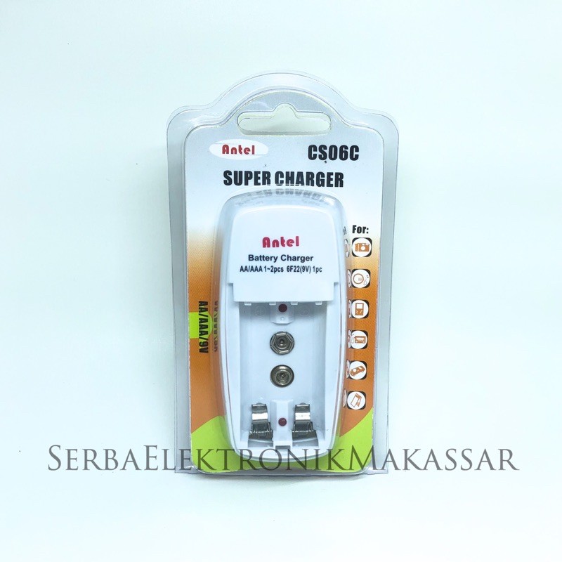 Charger Baterai Batt AA AAA 9V 2slot Antel CS06C