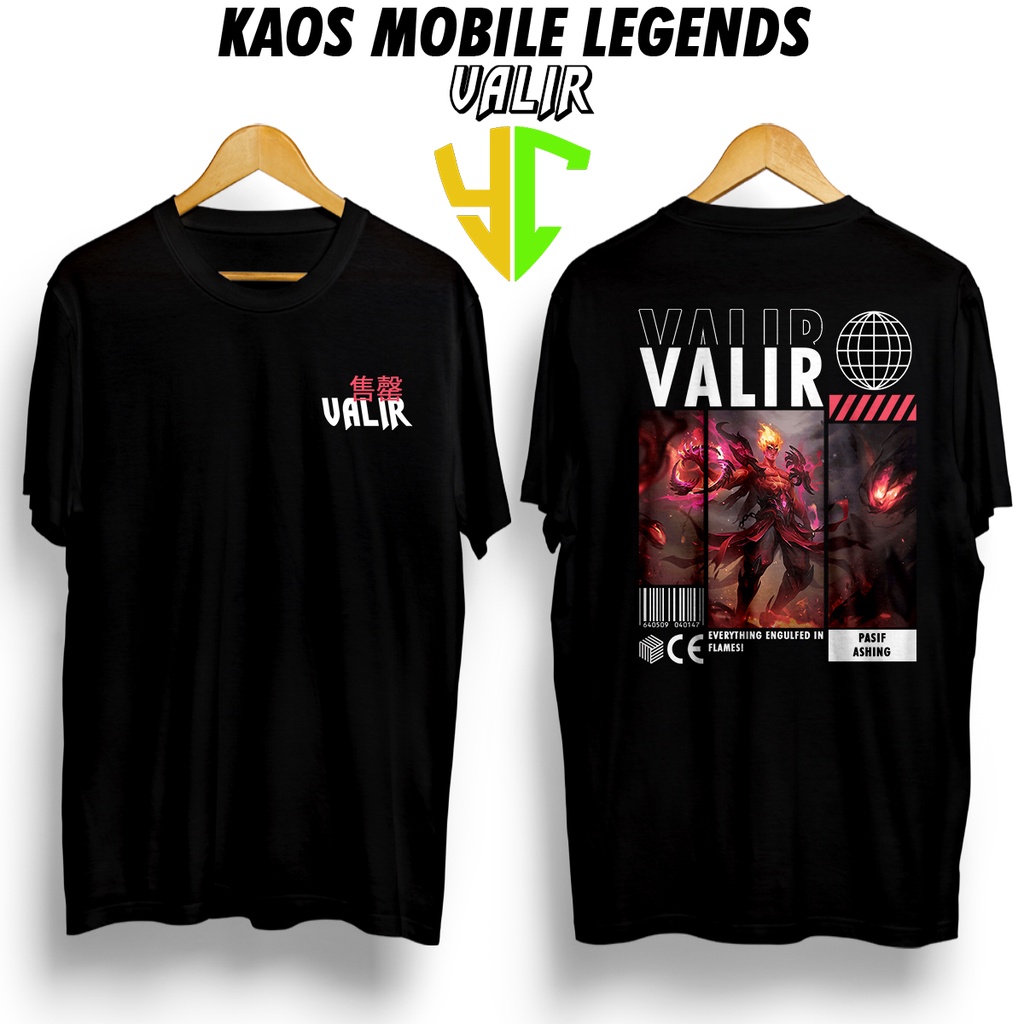 YC Kaos StreetWear Hero ML (VALIR LEGENDS) Bisa Request Hero, Kaos Pendek Pria Kaos Premium Kaso Str