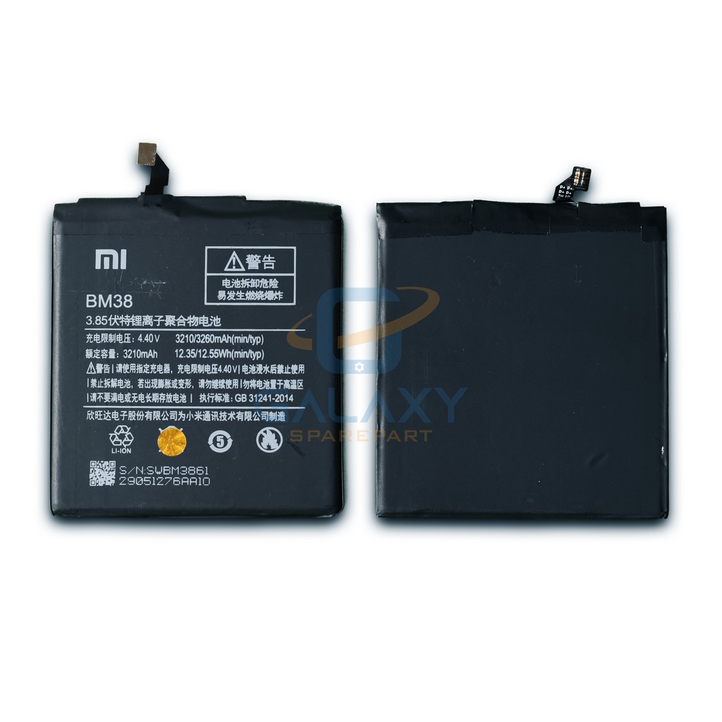 BATRE - BATERE - BATERAI XIAOMI MI 4S / MI4S / BM38 / BATRE XIAOMI MI 4S / MI4S / BM-38 ORIGINAL