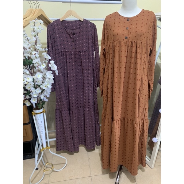 GAMIS CRINKEL DRESS CRINKEL RUBY POLKADOT