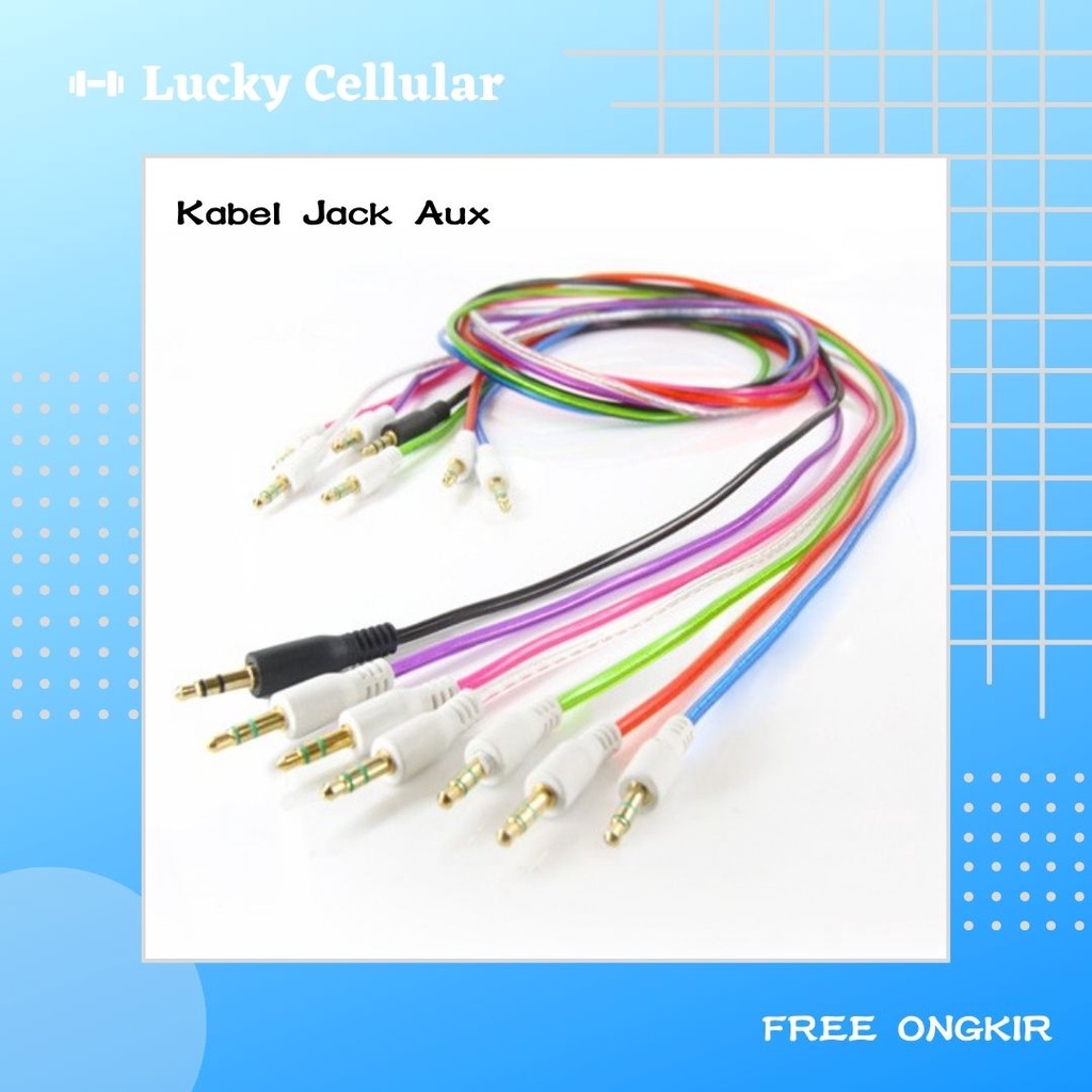 Kabel AUX Audio Panjang 1 meter Jack Hp / komputer ke speaker