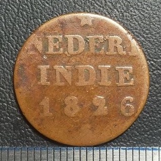 #28.NIS. UANG KUNO / KOIN KUNO 1/4 STUIVER NEDERL INDIE TAHUN 1826 S