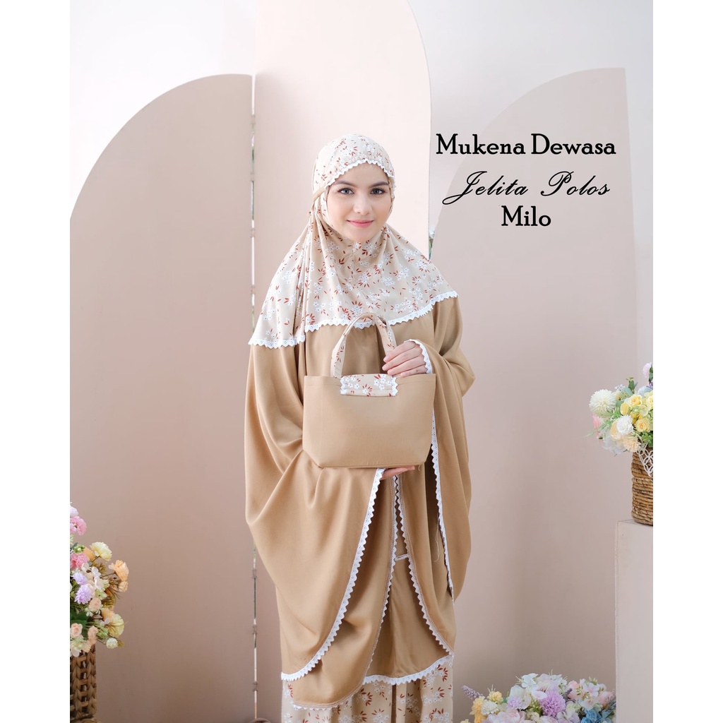 Jumuna - Mukena Dewasa Traveling Rayon Premium Motif Jelita