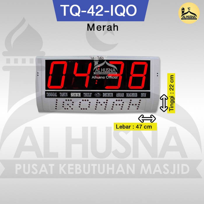 Jual Jual Jam Digital Masjid Tauqoly Jeda Iqomah Tq 42 Iqo Merah