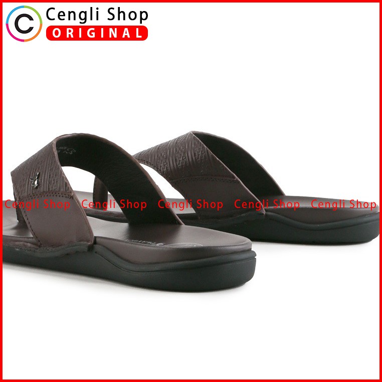 PLAYBOY SANDAL JEPIT KULIT CASUAL PRIA ORIGINAL TERBARU COKLAT PLC0