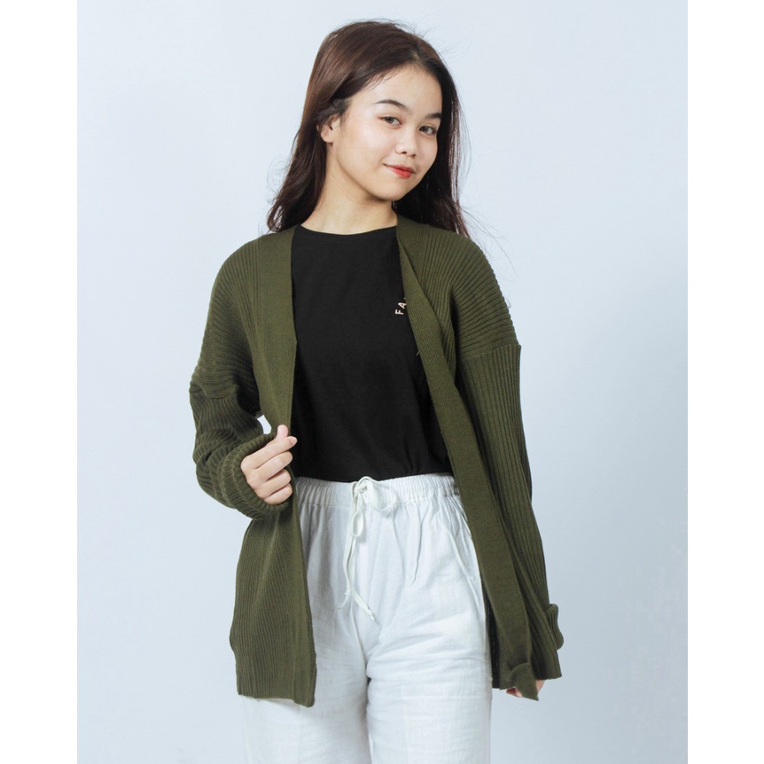 Tokomilkan - Cardigan Rajut Wanita CARDY OUTER  / Kardigan Cewek Oversize Rajut Halus