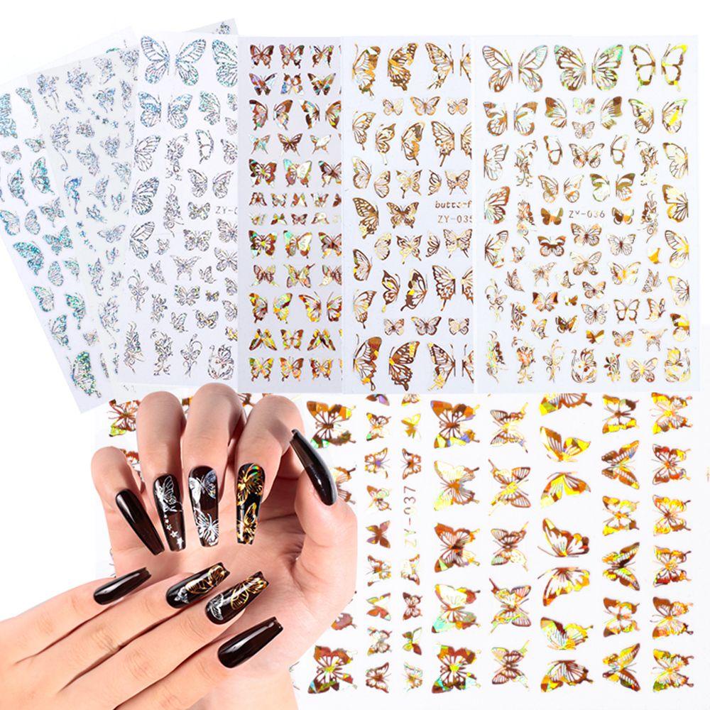 Preva Stiker Kuku Stiker Kuku Baru Hot Nail Decals DIY Nail Art Hologram