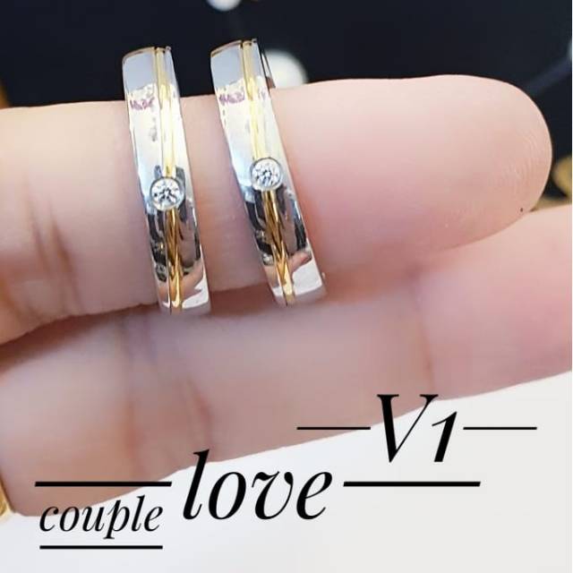 cincin titanium couple terlaris 2836